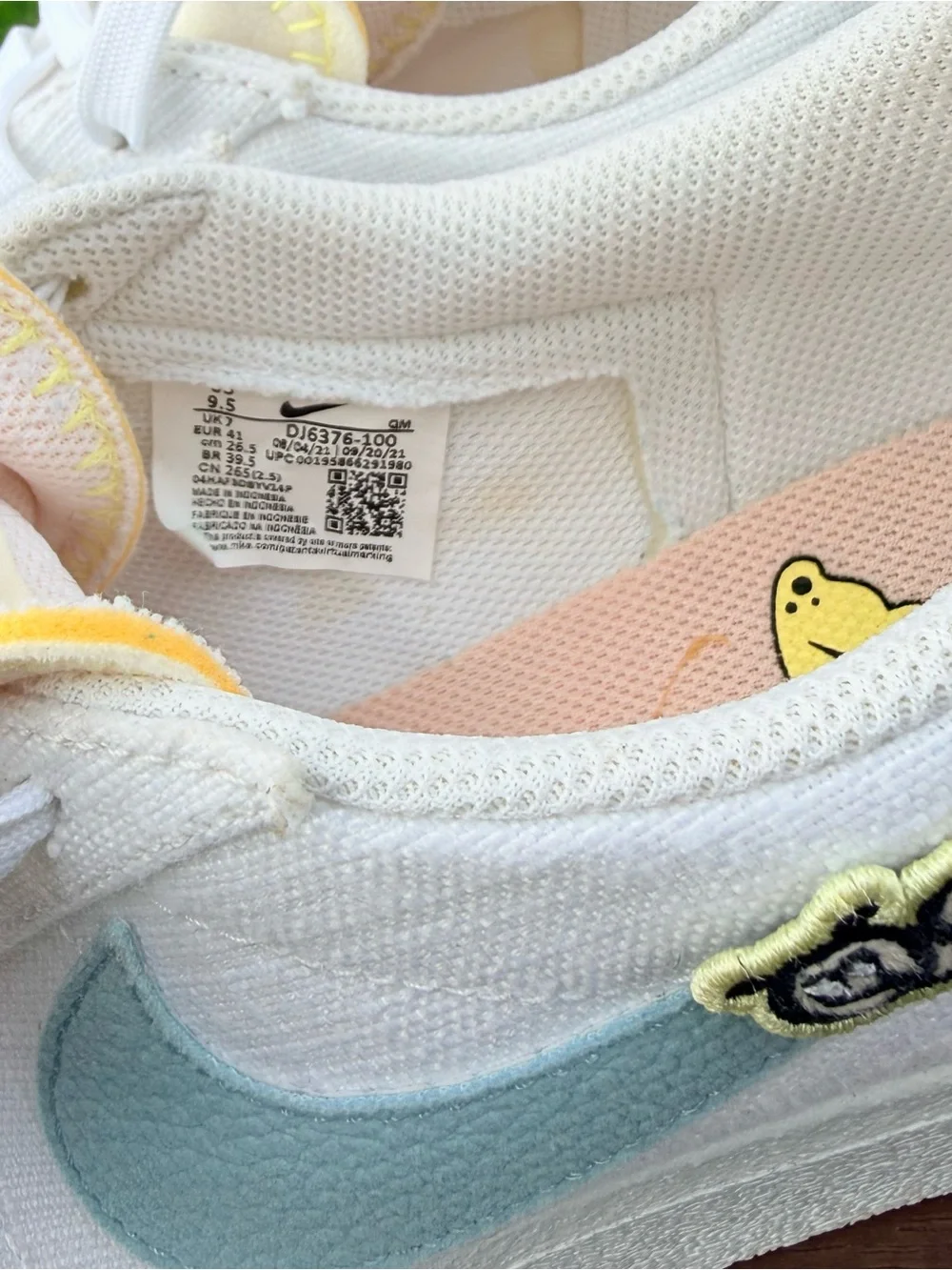 NIKE Blazer Low Platform Next Nature Air Sprung DJ6376100 white Yellow Women 9.5 - Picture 8 of 11